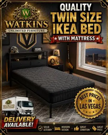 IKEA Twin Bed + Pillow Top Mattress – Like New 🌟 DELIVERY AVAILABLE 🚛