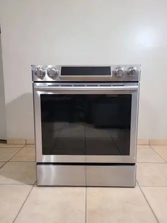 Stainless Steel Samsung electric stove 5 burner and conventional oven