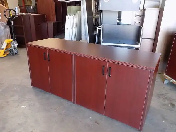 Mahogany storage cabinet credenza Office Furniture Liquidation