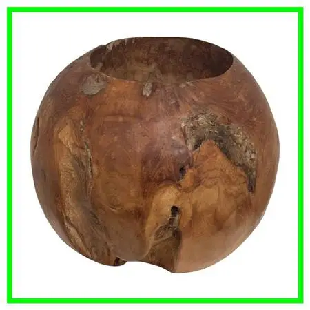 Sculptural Burl Wood Vessel Bowl