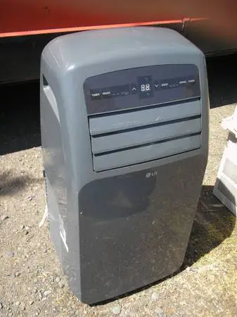 two air conditioners -- portable and window
