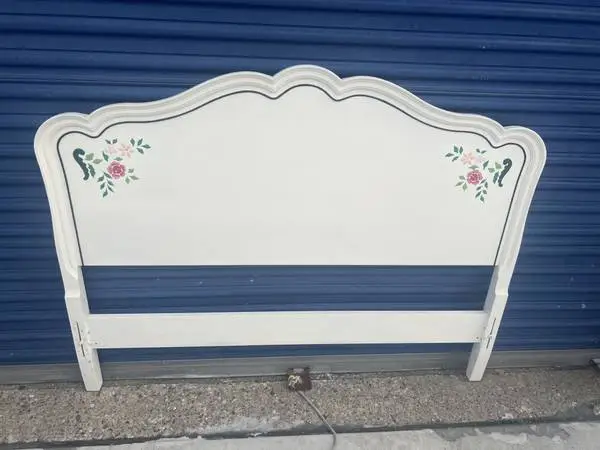 FULL hand painted French Provincial headboard