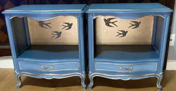 French Country, Chinoiserie Style Drexel Touraine Oversized Nightstand