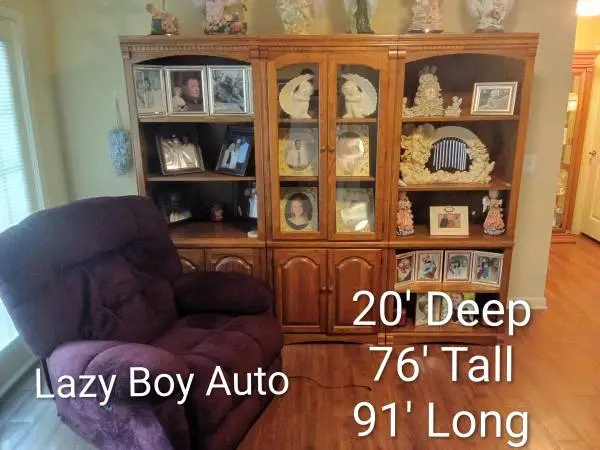Solid Oak Bookshelf - Entertainment Center