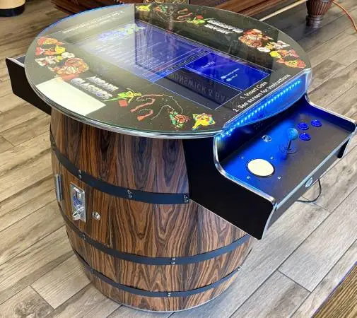 512 Game Wine Barrel Cocktail Table Arcade