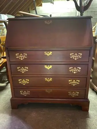 Antique SOLID Cherry Slant Front Jasper desk