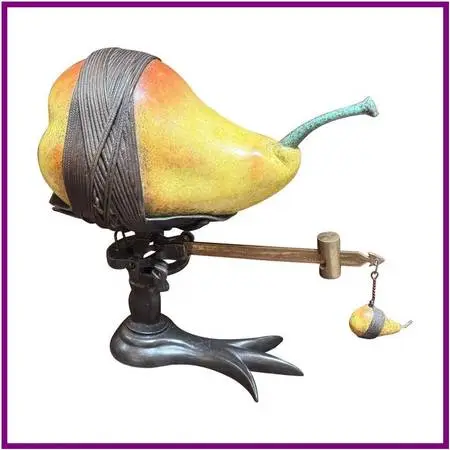 Popliteo David And Goliath Sculpture, Signed