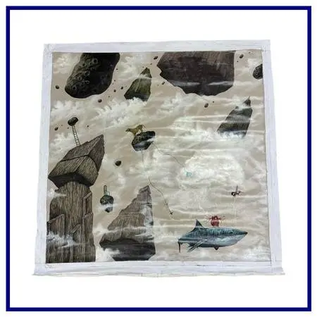 Eduardo Talledos Corazon De Tiburon Surrealist Painting, Signed