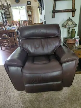 leather power recliner