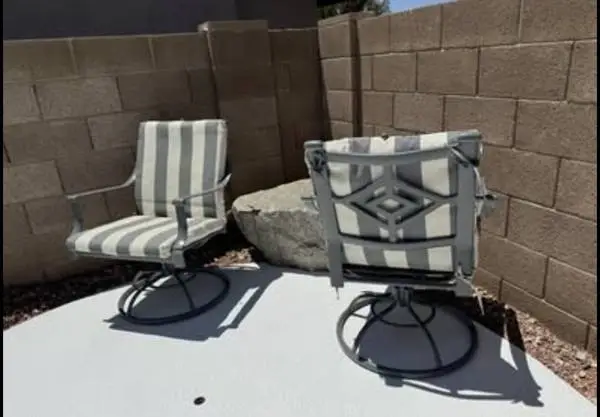 Swivel Patio Chairs Aluminum / Patio Armchairs Set Of 2 Chairs with cu