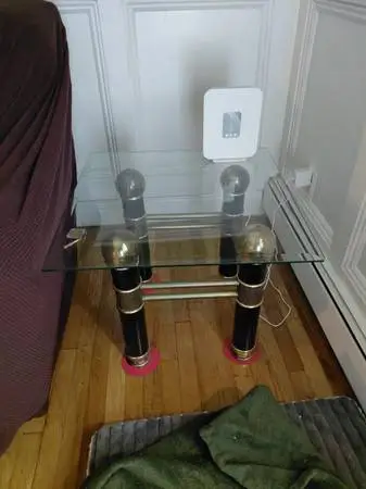 Glass end table