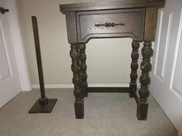 Sewing Machine Cabinet Table Wood Handmade see measurments
