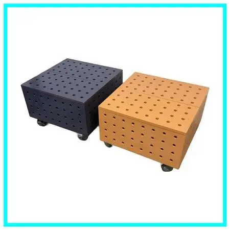 Purple + Orange Peg Board Storage Tables On Casters, Set Of Two