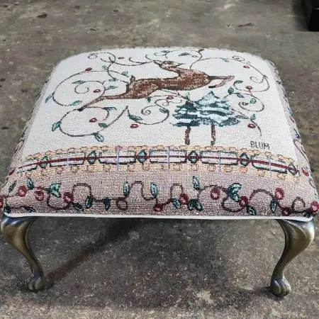 Vintage Blum Artist Christmas Foot Stool