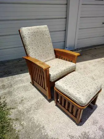 *** Ethan Allen Solid Cherry Glider and Foot Stool ***