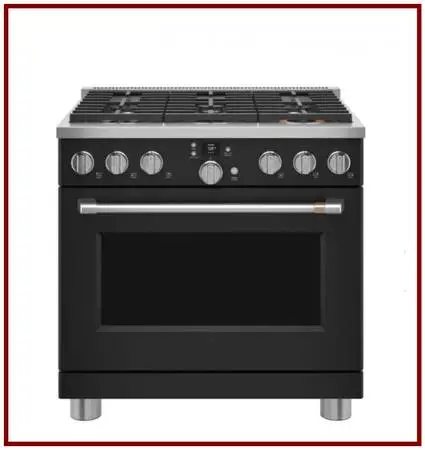Café 36 Freestanding Dual Fuel True Convection Range Matte Black