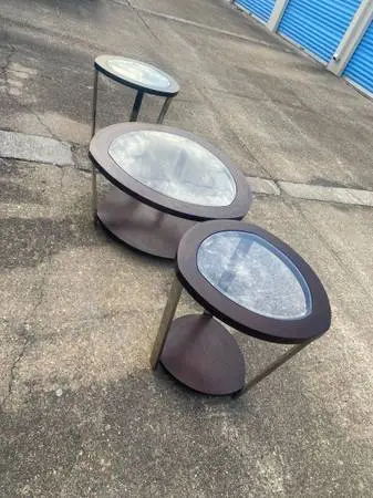 Coffee and End Tables Set - Cherry Color