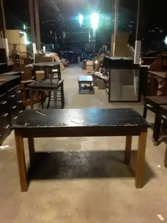 Wooden school table - in good condition.