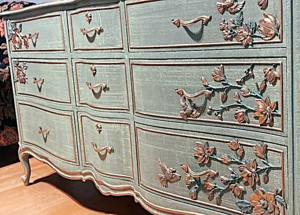 Custom Designed Linen Texture Drexel Touraine Dresser