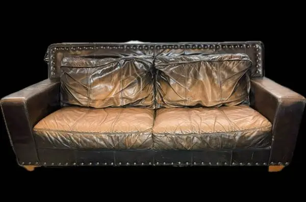 Italian Leather Sofa Seeks Loving Home