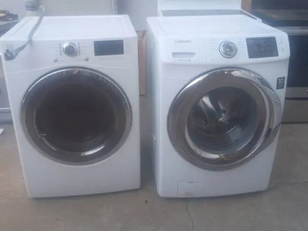 Samsung washer and electric dryer delivered
