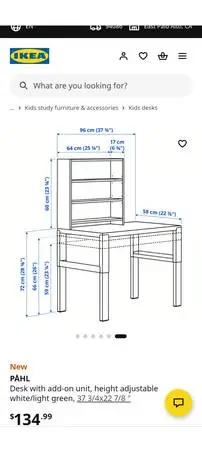 IKEA Pahl desk with hutch