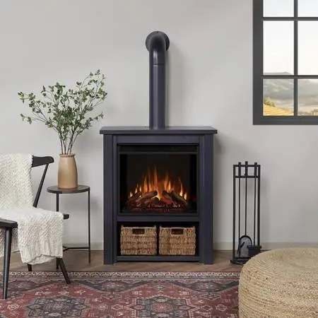 Unique Electric Freestanding Oven Woodburning Look Fireplace