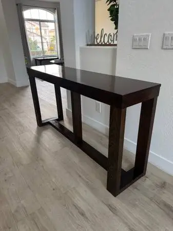 Console table / credenza entry wood table / Slim design 64 W × 16 D