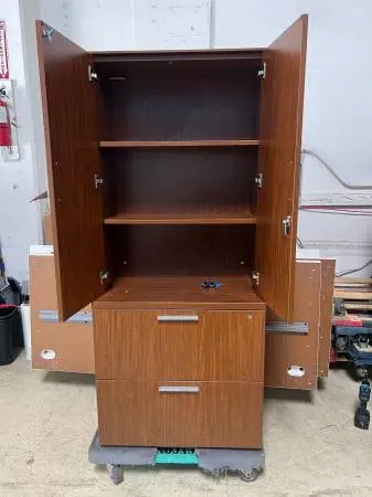 (7) Herman Miller 2 Drawer Lateral File W/ Hinged Door Storage On Top