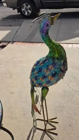 Peacock! Tall and all metal
