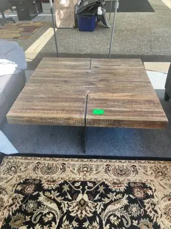 Solid Rustic Wood Coffee Table