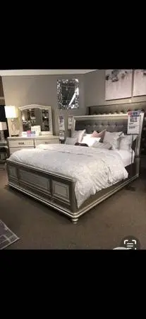 Queen bed frame with head and foot board