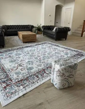 Accent Area Rug Washable Rug Brand New ( 8x10 ) $100 Each / White Blu