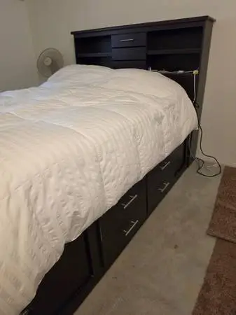 Amazing Queen bed, drawers around bed...very functional!