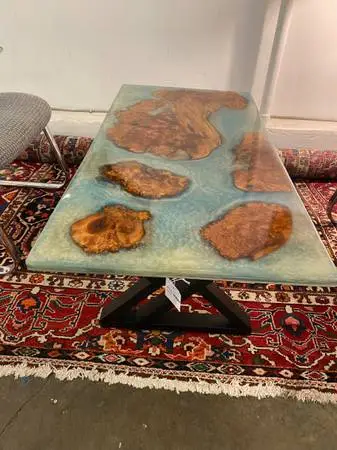Vintage Resin Top Coffee Table