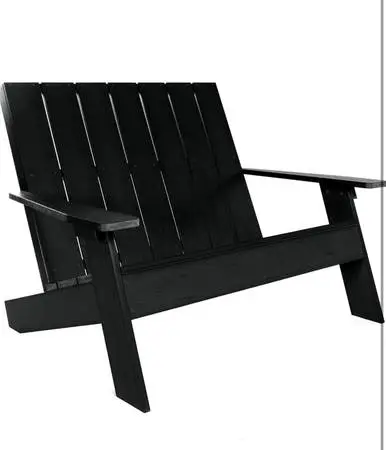 BRAND NEW- Sleek Modern Outdoor Adirondack Loveseat, Blk