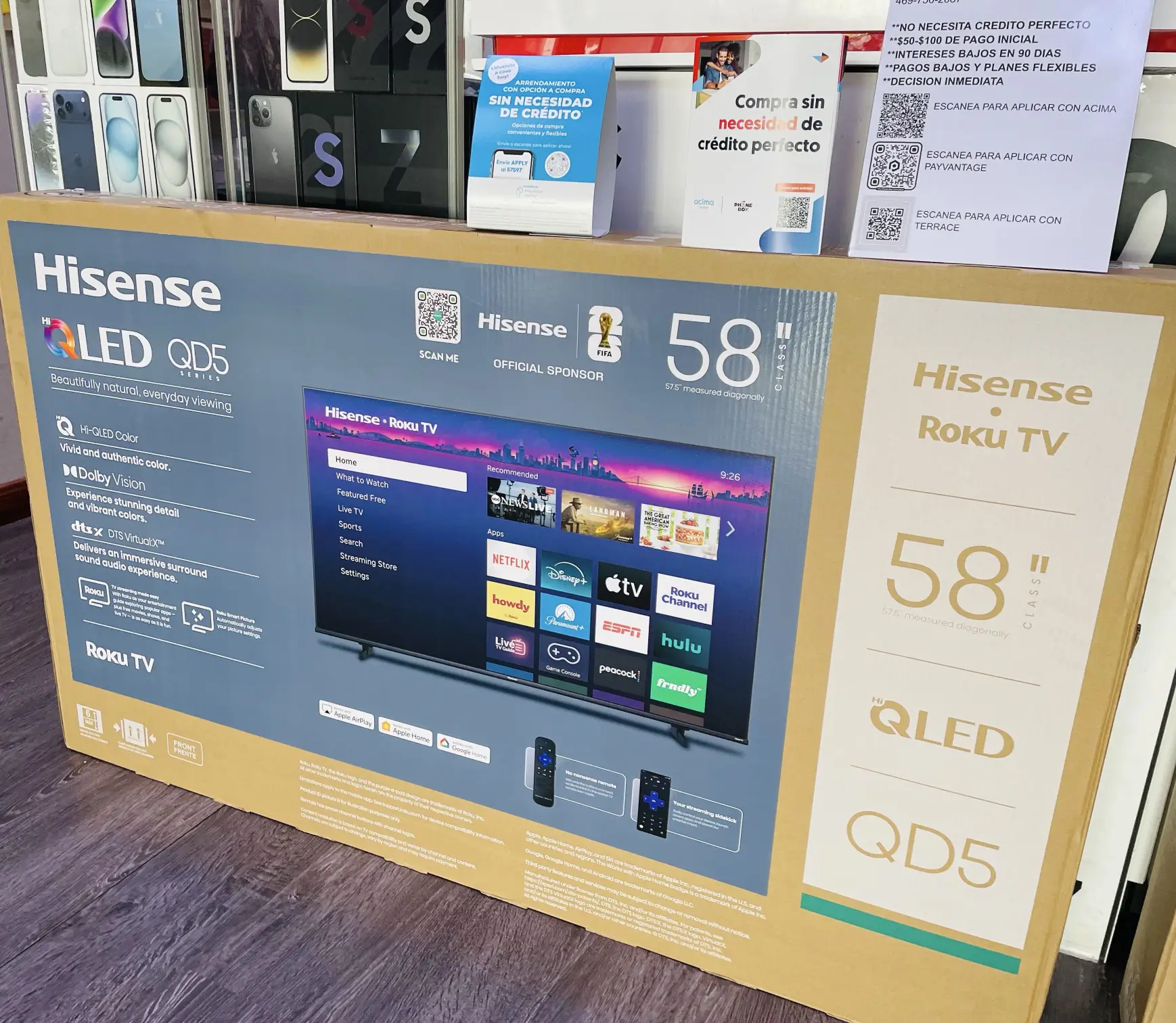 Hisense QLED 58” inch TV brand new  for sale