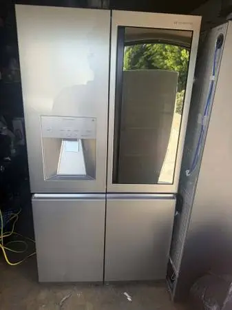 Signature lg stainless counter refrigerator with craft ice