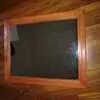 NEED A MIRROR ? LIKE NEW MAPLE FRAMED SQUARE MIRROR