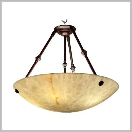 Faux Alabaster Bowl Pendant