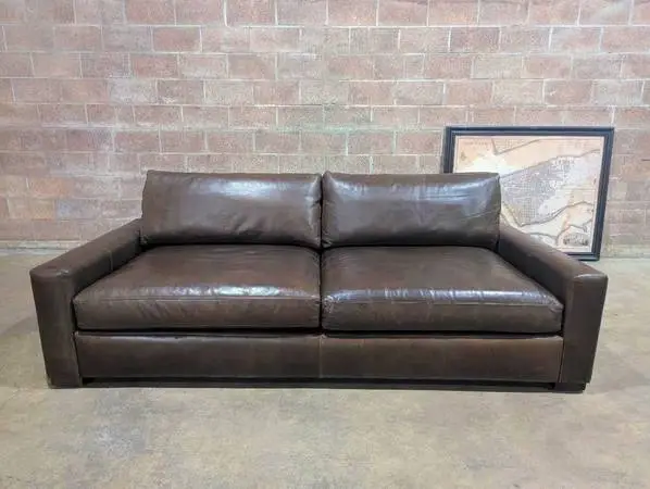 Restoration Hardware Maxwell Leather Sofa DELIVERY IS AVAILABLE