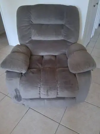 Recliner with heating pad for back