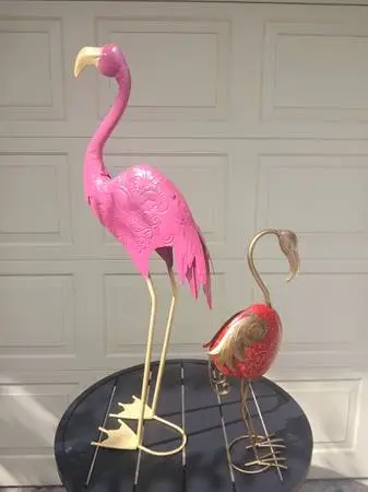 OUTDOOR OR INDOOR FLAMINGO, PRICED AT $45 AND $30