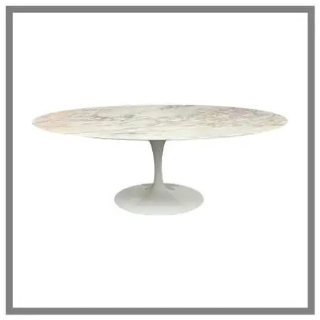 Eero Saarinen For Knoll 50th Anniversary Oval Marble Tulip Dining Tabl