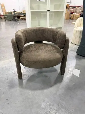 Wrought Studio Modern Upholstered Wide Accent Armchair Brown Brand New