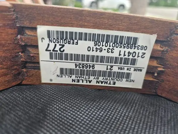 ethan allen maple dining table