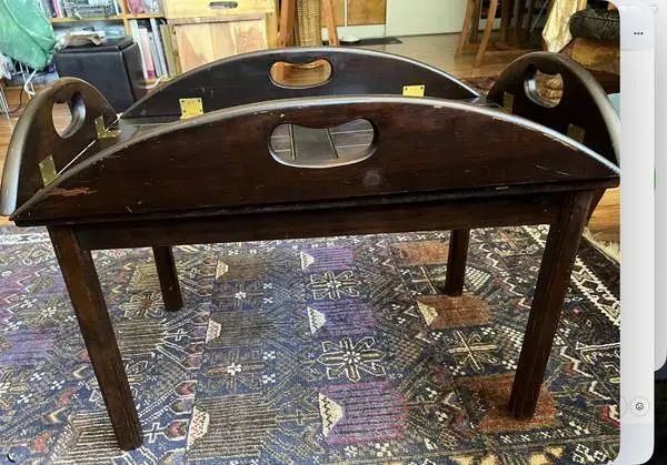 Sale! Butler Table Natural Wood. 2 Available . 40’s