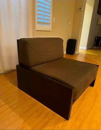 West Elm armless couch sofa chair low profile Excellent Condition