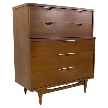 Reduced ***Rare and sleek Kent COFFEY mid century tall dresser