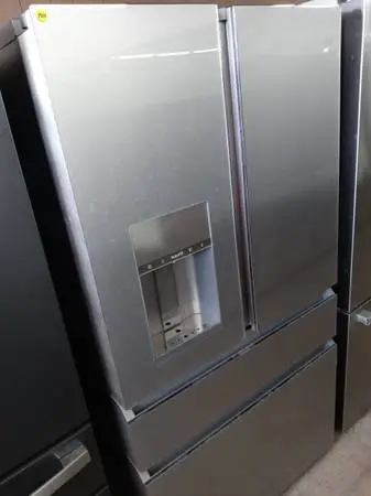 ★GE Cafe stainless steel four-door french door fridge with glass front